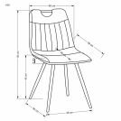 K521 Židle Popelový Židle kárpitozott k521 - Popelový