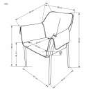 K522 Židle Popelový židle čalouněné k522 - Popelový