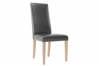 Židle čalouněná Kama 101 židle čalouněné Kama 101 z drewnianymi nogami - Černý / Eko-kůže / Dub carmargue