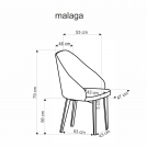 Čalouněná židle Malaga - popelavá Mavel 14 / popelavá Stelar 92 židle čalouněné malaga - popelavá velvet mavel 14 / popelavá plecionka stelar 92