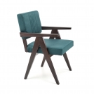 MEMORY szék - ébenfa / csap: MONOLITH 37 (sötétzöld) Židle čalouněné z podlokietnikami memory - heban / tmavý Zelený