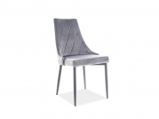 Židle Trix B Velvet - šedý bluvel 14 / Černý židle trix b velvet Černá konstrukce/šedý bluvel14