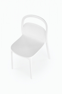 K490 Stolička plastik Biely (1p=4szt) Stolička z tworzywa sztucznego k490 - Biely