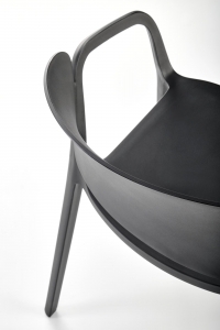 K491 Židle plastik Fekete (1p=4szt) Židle z tworzywa sztucznego k491 - Fekete