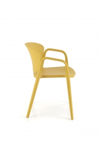 K491 Židle plastik hořčice (1p=4szt) židle z umělé hmoty k491 - hořčice