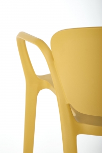 K491 Židle plastik hořčice (1p=4szt) Židle z tworzywa sztucznego k491 - hořčice
