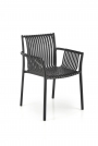 K492 Židle Fekete (1p=4szt) Židle z tworzywa sztucznego k492 - Fekete