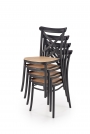 K512 Židle Fekete / barna Židle z tworzywa sztucznego k512 - Fekete / barna