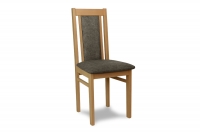 dřevěna židle čalouněné Milano - Tmavě hnědá Zetta 294 / Dub ebowe židle pro jídelny