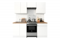 Kuchyně Aspen Bílý lesk - 200cm - Komplet kuchyňského nábytku 