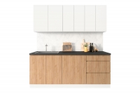Kuchyně Aspen Bílý lesk / Craft - 200cm - Komplet kuchyňského nábytku 
