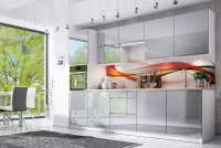 Kuchyně Aspen Šedý lesk - 300cm - Komplet nábytku kuchyňského