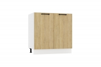 Kuchyně Denis - Komplet 2,4m - Komplet kuchyňského nábytku s prosklenou skříňkou  Skříňka denis pod zlewozmywak 