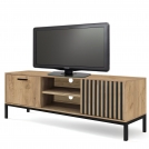 TV stolík Lamino TV -1 - 180 cm - Dub craft / Čierny lamino TV-1 Stolík TV Dub craft/Čierny, Nohy: Čierny