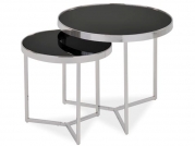 Konferenční stolek DELIA II Černý/Chromovaný (Komplet)  Konferenční stolek delia ii Černý/Chromovaný (Komplet)