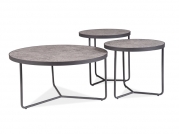 Konferenční stolek DEMETER šedý (EFEKT BETONU) / Černý (Komplet)  Konferenční stolek demeter šedý (efekt betonu) / Černý (Komplet)
