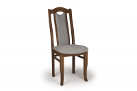 dřevěna židle čalouněné Livorno 2 - šedý Gemma 85 / Ořech židle z ciemnego drewna 