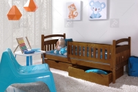 Jednolôžková detská posteľ Amely 80x180 Certifikát Posteľ so zábradlím