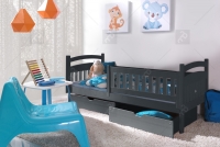 Jednolôžková detská posteľ Amely 80x180 Certifikát Posteľ grafitová