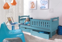 Jednolôžková detská posteľ Amely 80x180 Certifikát Modrá posteľ