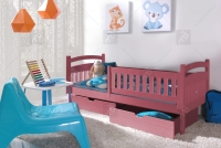 Jednolôžková detská posteľ Amely 80x180 Certifikát Ružová posteľ pre deti