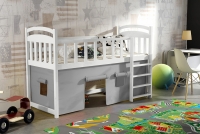 Dětská vyvýšená postel Felixio ZP 003 - certifikát Bílá, nízká vyvýšená postel 