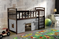 Dětská vyvýšená postel Felixio ZP 003 - certifikát nízká vyvýšená postel dřevěná 