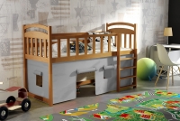 Dětská vyvýšená postel Felixio ZP 003 - certifikát nízká vyvýšená postel z drabinka