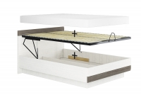postel mlodziezowe Blanco 34 - 140x200 - Borovice sNezna / new grey efektní zrcadla