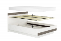 postel mlodziezowe Blanco 34 - 140x200 - Borovice sNezna / new grey velký úložný prostor