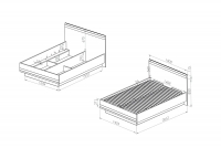Blanco 34 ágy - 140x200 cm rozměry postele