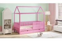 Detská posteľ domček Nemos II Certifikát rozowe Detská posteľ v tvare domčeka 