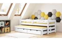 Detská posteľ Alis II s výsuvným lôžkom DPV 001 Certifikát biely Detská posteľ z drewna 