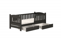 Detská posteľ Alvins prízemná DP 002 Certyfikat Čierny posteľ dzieciece
