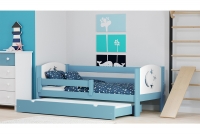 Drevená detská posteľ Denis III  Hviezdičky Modré Posteľ dla rodzenstwa