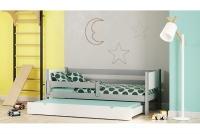 Dětská postel Denis přízemní výsuvná postel šedá