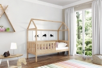 Detská domčeková posteľ Nemos - 80x180 cm - borovica Posteľ dzieciece domek prízemná Nemos - 80x180 / Borovica