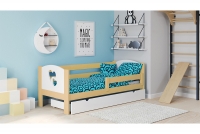 Dětská dřevěná postel Denis III Srdce borovicová postel