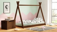 Drevená detská posteľ Tipi Posteľ dzieciece drevená domek Tipi - Hnedý 