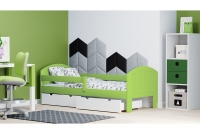 Detská drevená posteľ  Holi Zelené Posteľ dla chlopca