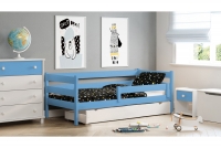 Drevená detská posteľ Ola II Modré Posteľ s jednou zásuvkou