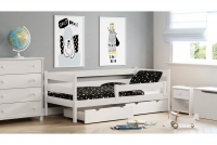 Drevená detská posteľ Ola II biely Posteľ drevená