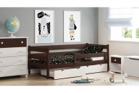 Drevená detská posteľ Ola II Detská posteľ so zábradlím