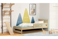 Dětská dřevěná postel Ola postel sosnowe béžový zásuvek