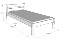 Dětská dřevěná postel Ola Drevená detská posteľ Ola - Rozměry 180x90