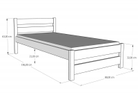 Dětská dřevěná postel Ola Drevená detská posteľ Ola - Rozměry 190x80