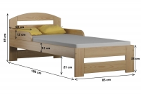 Dřevěná dětská postel Wiki II postel dětská dřevěná