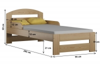 Dřevěná dětská postel Wiki II postel dětská