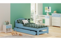 Dřevěná dětská postel Wiki II Modré postel dziciece