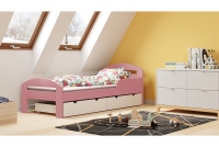 Dětská dřevěná postel Wiki Růžová postel drewniane, sosnowe